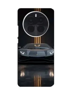 Чехол для OPPO A6 Max с картинкой «Lamborghini золотые линии»
