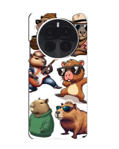Чехол для OPPO A6 Max с картинкой «Крутые капибары музыканты»