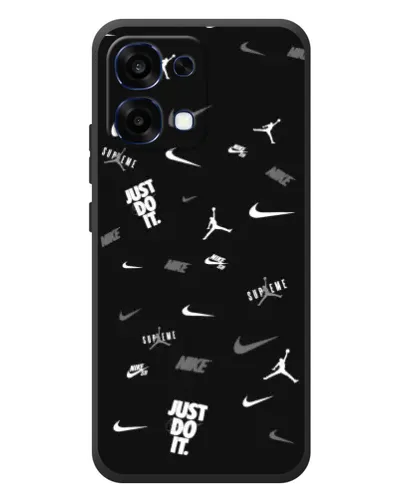Чехол для OPPO A6 Pro с картинкой «Nike Black Pattern»