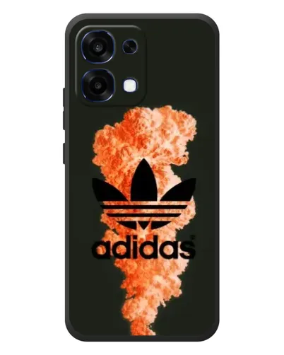Чехол для OPPO A6 Pro с картинкой «Оранжевый дым Adidas»