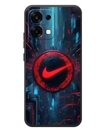 Чехол для OPPO A6 Pro с картинкой «Техногенный стиль Nike»