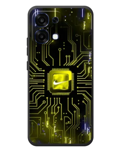 Чехол для OPPO A6 Pro с картинкой «Nike — золотая искра»