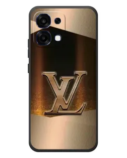 Чехол для OPPO A6 Pro с картинкой «LV — золотое сияние»