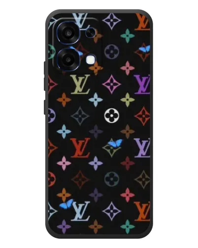 Чехол для OPPO A6 Pro с картинкой «Цветная монограмма LV»