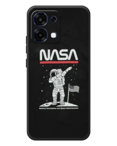 Чехол для OPPO A6 Pro с картинкой «NASA — шагаем по Луне»