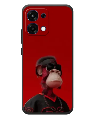 Чехол для OPPO A6 Pro с картинкой «Bored Ape в красном»