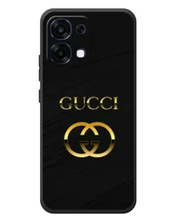 Чехол для OPPO A6 Pro с картинкой «Золотой логотип Gucci»