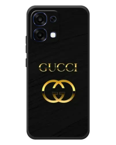 Чехол для OPPO A6 Pro с картинкой «Золотой логотип Gucci»