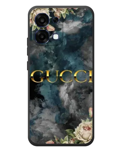 Чехол для OPPO A6 Pro с картинкой «Абстрактные цветы Gucci»