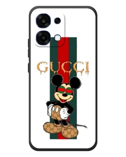 Чехол для OPPO A6 Pro с картинкой «Микки Маус Gucci — полосы»