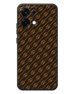 Чехол для OPPO A6 Pro с картинкой «Gucci — золотые диагонали»