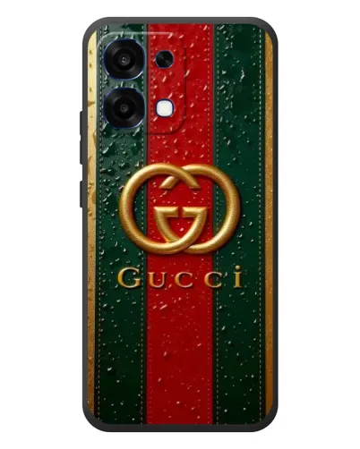 Чехол для OPPO A6 Pro с картинкой «Gucci — фирменная полоса и золото» Чехол для OPPO A6 Pro с картинкой «Gucci — фирменная полоса и золото»