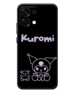 Чехол для OPPO A6 Pro с картинкой «Kuromi — черный минимализм»