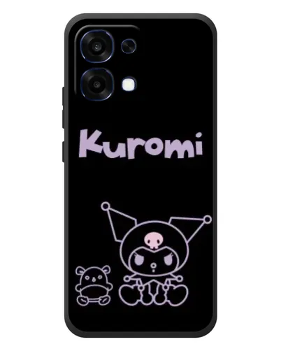 Чехол для OPPO A6 Pro с картинкой «Kuromi — черный минимализм» Чехол для OPPO A6 Pro с картинкой «Kuromi — черный минимализм»