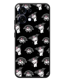 Чехол для OPPO A6 Pro с картинкой «Черный паттерн Kuromi»