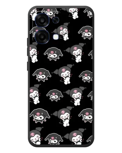 Чехол для OPPO A6 Pro с картинкой «Черный паттерн Kuromi» Чехол для OPPO A6 Pro с картинкой «Черный паттерн Kuromi»