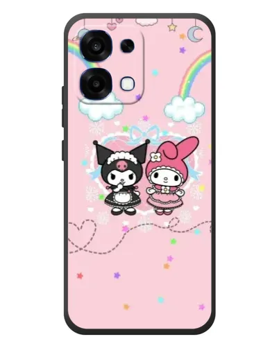 Чехол для OPPO A6 Pro с картинкой «My Melody и Kuromi» Чехол для OPPO A6 Pro с картинкой «My Melody и Kuromi»