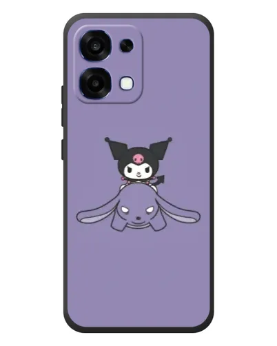 Чехол для OPPO A6 Pro с картинкой «Kuromi на лиловом фоне» Чехол для OPPO A6 Pro с картинкой «Kuromi на лиловом фоне»