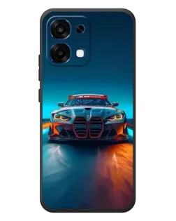 Чехол для OPPO A6 Pro с картинкой «BMW — огни неона»