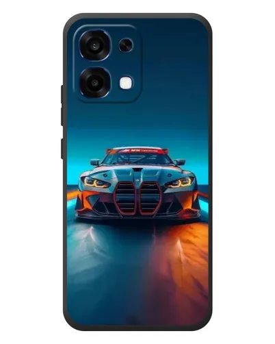 Чехол для OPPO A6 Pro с картинкой «BMW — огни неона» Чехол для OPPO A6 Pro с картинкой «BMW — огни неона»