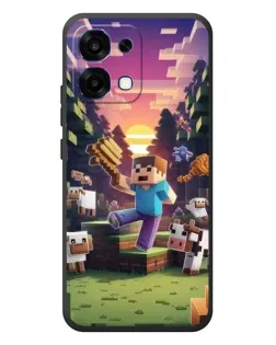 Чехол для OPPO A6 Pro с картинкой «Стив на ферме» Чехол для OPPO A6 Pro с картинкой «Стив на ферме»