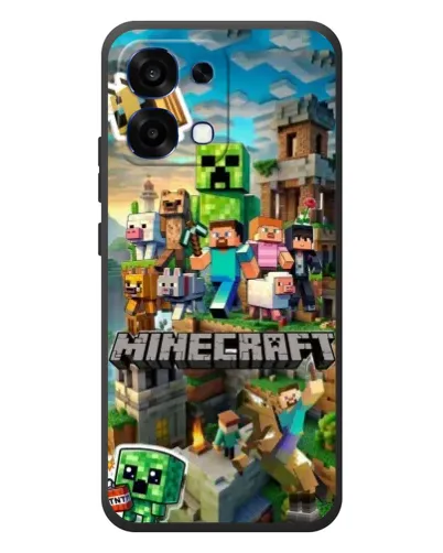 Чехол для OPPO A6 Pro с картинкой «Замок Minecraft»