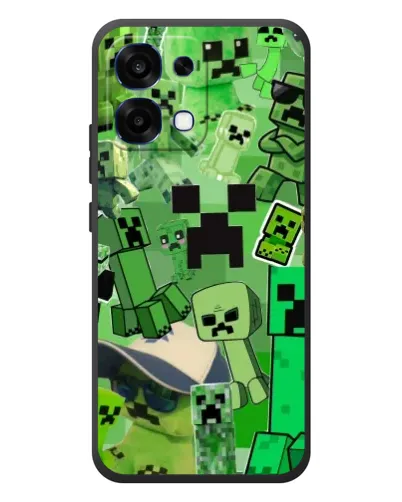 Чехол для OPPO A6 Pro с картинкой «Криперы Minecraft»