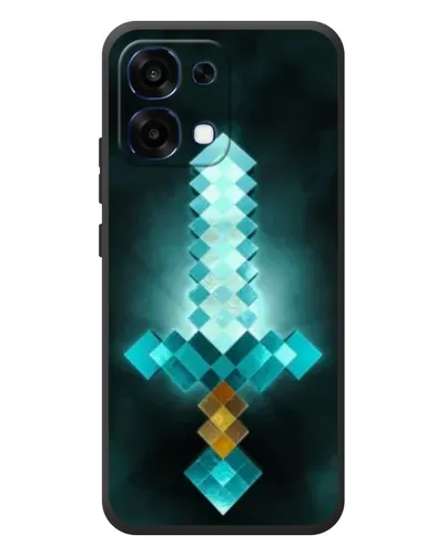 Чехол для OPPO A6 Pro с картинкой «Алмазный меч неон»