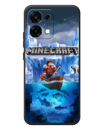 Чехол для OPPO A6 Pro с картинкой «Minecraft ледяной мир»