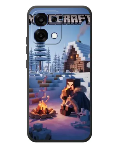 Чехол для OPPO A6 Pro с картинкой «Зимний Minecraft»