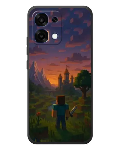 Чехол для OPPO A6 Pro с картинкой «Стив у башни»