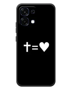 Чехол для OPPO A6 Pro с картинкой «Крест и Сердце»