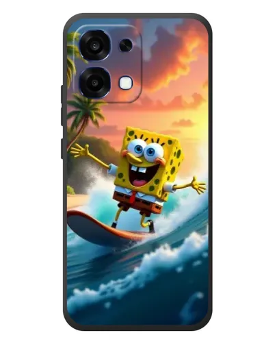 Чехол для OPPO A6 Pro с картинкой «Губка Боб серфингист»