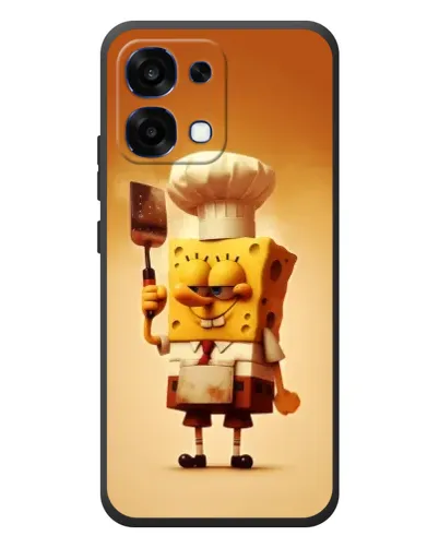 Чехол для OPPO A6 Pro с картинкой «Губка Боб повар»