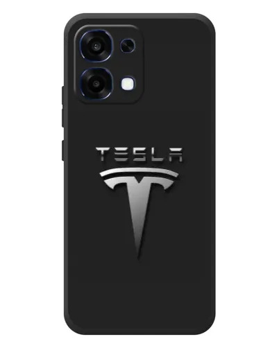Чехол для OPPO A6 Pro с картинкой «Стальной логотип Tesla» Чехол для OPPO A6 Pro с картинкой «Стальной логотип Tesla»
