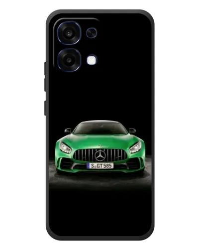 Чехол для OPPO A6 Pro с картинкой «Mercedes — неоновый лого»
