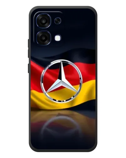 Чехол для OPPO A6 Pro с картинкой «Mercedes — флаг Германии»