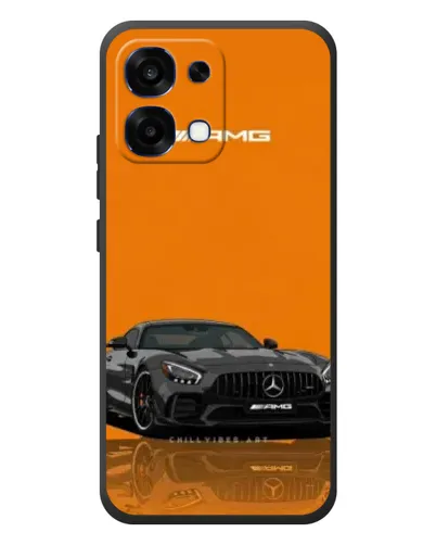 Чехол для OPPO A6 Pro с картинкой «Оранжевый Mercedes AMG»