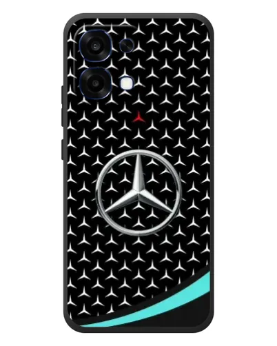 Чехол для OPPO A6 Pro с картинкой «Mercedes — бирюзовый акцент»