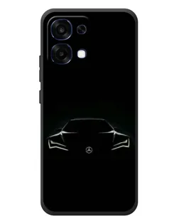 Чехол для OPPO A6 Pro с картинкой «Mercedes — силуэт авто» Чехол для OPPO A6 Pro с картинкой «Mercedes — силуэт авто»