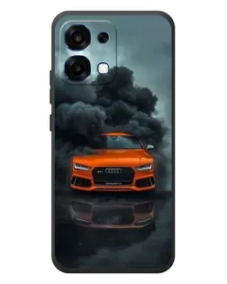Чехол для OPPO A6 Pro с картинкой «Audi в облаках дыма»
