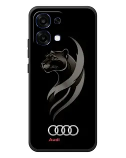 Чехол для OPPO A6 Pro с картинкой «Графика — пантера и Audi»