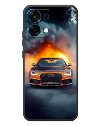 Чехол для OPPO A6 Pro с картинкой «Audi в огненном дыму» Чехол для OPPO A6 Pro с картинкой «Audi в огненном дыму»