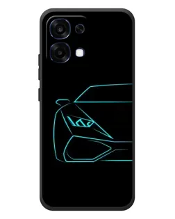 Чохол для OPPO A6 Pro з картинкою «Блакитний силует Lamborghini» Чохол для OPPO A6 Pro з картинкою «Блакитний силует Lamborghini»