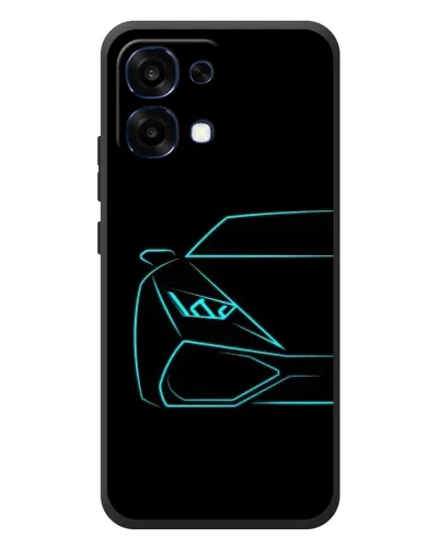 Чехол для OPPO A6 Pro с картинкой «Голубой силуэт Lamborghini» Чехол для OPPO A6 Pro с картинкой «Голубой силуэт Lamborghini»