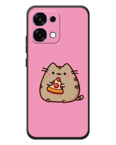 Чехол для OPPO A6 Pro с картинкой «Пушин с пиццей»