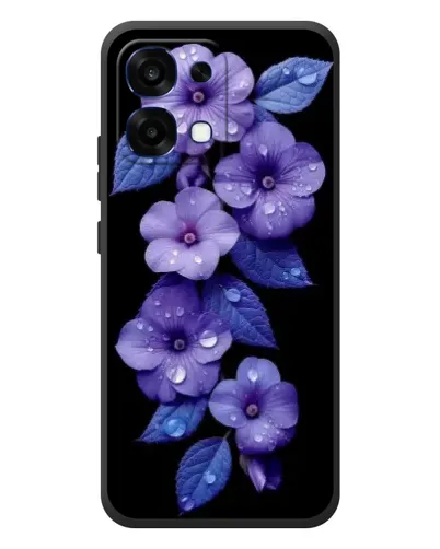Чехол для OPPO A6 Pro с картинкой «Фиолетовые цветы с росою» Чехол для OPPO A6 Pro с картинкой «Фиолетовые цветы с росою»