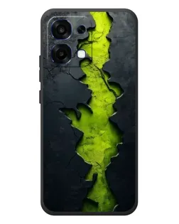 Чехол для OPPO A6 Pro с картинкой «Салатовый разлом скалы»