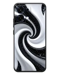 Чехол для OPPO A6 Pro с картинкой «Черно-белая спираль»