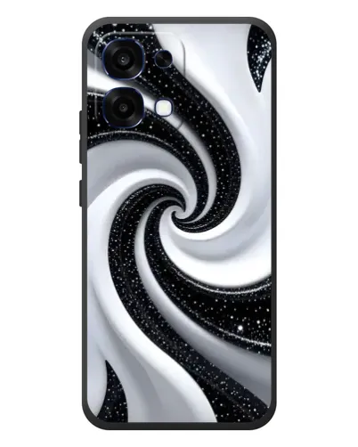 Чехол для OPPO A6 Pro с картинкой «Черно-белая спираль»